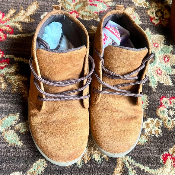 Oshkosh Brown Suede Lace up Ankle moccasin style Boot Shoes • size 3 big boys - Picture 15 of 16